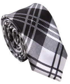 black_white_plaid_skinny_tie_australia_au