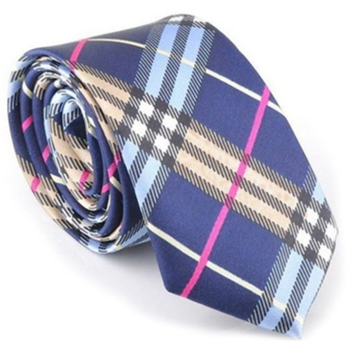 blue_gold_pink_plaid_skinny_tie