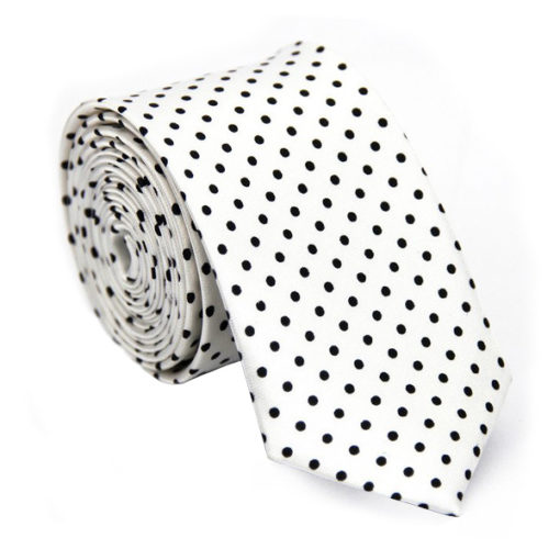 black_white_polka_dot_skinny_tie_online_australia