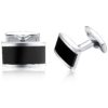 black_silver_rectangle_cufflinks_tie_rack_au