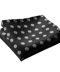 black_silver_polka_dot_pocket_square_tie_rack_australia_au