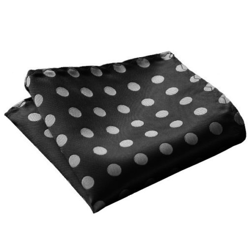 black_silver_polka_dot_pocket_square_tie_rack_australia_au