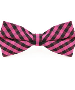 pink_black_checkered_cotton_bow_tie_rack_australia_au