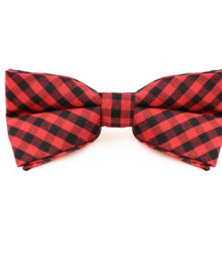 red_black_checkered_cotton_bow_tie_rack_australia_au