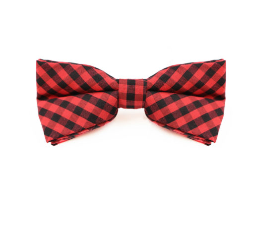 red_black_checkered_cotton_bow_tie_rack_australia_au