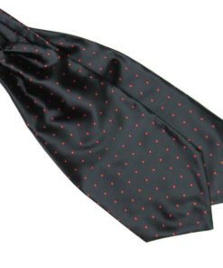 Black and Red Silk Polka Dot Cravat tie rack australia