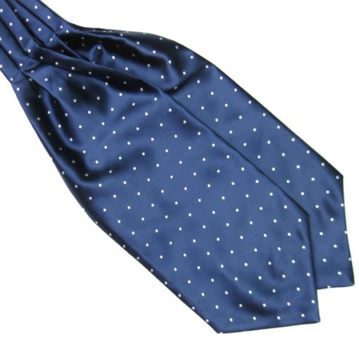 Blue Silk Polka Dot Cravat tie rack australia