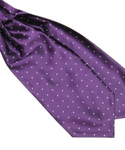 Purple Silk Polka Dot Cravat tie rack australia