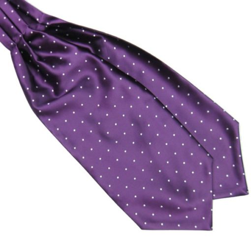 Purple Silk Polka Dot Cravat tie rack australia