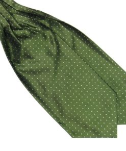 green Silk Polka Dot Cravat tie rack australia