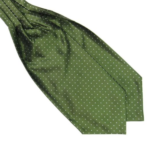 green Silk Polka Dot Cravat tie rack australia