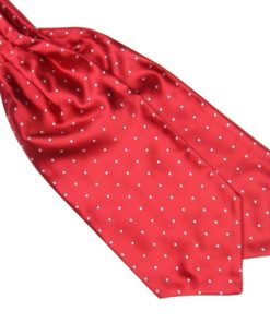 red Silk Polka Dot Cravat tie rack australia