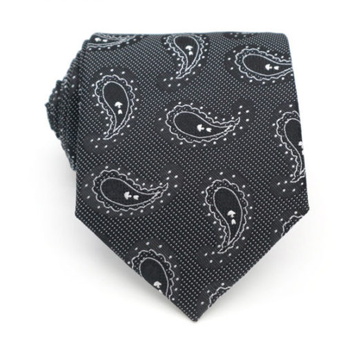 black_white_paisley_dot_neck_tie_rack_australia