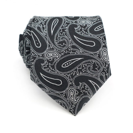 black_white_paisley_neck_tie_rack_australia