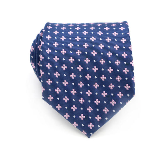 navy_blue_pink_floral_neck_tie_rack_australia_online